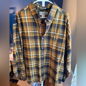 Duluth Trading Company NWT Men’s Untucked Plaid Flannel Button Down Shirt Sz XL